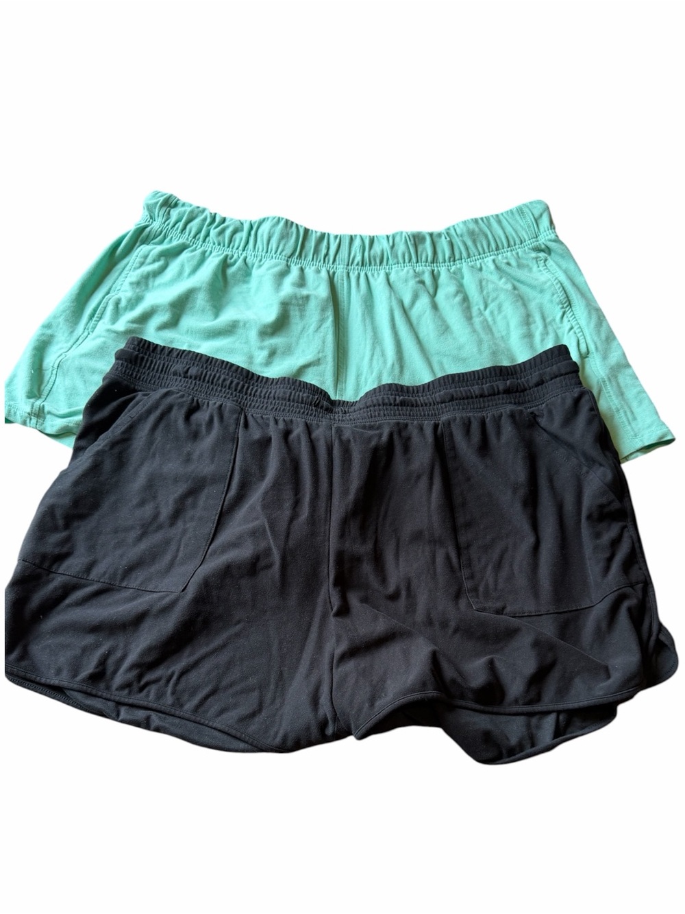 2- Pack Cozy Cotton Lounge Shorts in Mint, Black